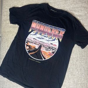 Black Wander PrettyLittleThing Graphic Tee